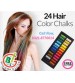 24 Temporary Hair Coloring Chalk